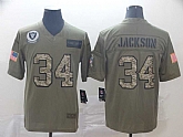 Nike Raiders 34 Bo Jackson 2019 Olive Camo Salute To Service Limited Jersey,baseball caps,new era cap wholesale,wholesale hats
